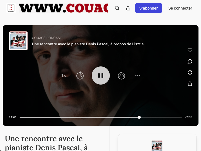 COUACS Interview Denis PASCAL